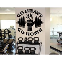 Gehen Sie Schwer Oder Gehen Nach Hause Wand Aufkleber Gym Fitness Motivation Vinyl Sport Home Decor Ideen Interior Kunst 21(Fmf von USAmadeproducts