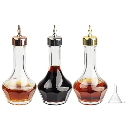 USEAMIE Bitters Bottle Set of 3, Glass Dasher Bottle 48 ml, Decorative Professional Bar Tool for Cocktail Great for Barkeeper Home Bar Restaurant with Alloy Cap USEAMIE Bitters Bottle Set of 3, Glass Dasher Bottle 48 ml, Decorative Professional Bar Tool for Cocktail Great for Barkeeper Home Bar Restaurant with Alloy Cap von USEAMIE