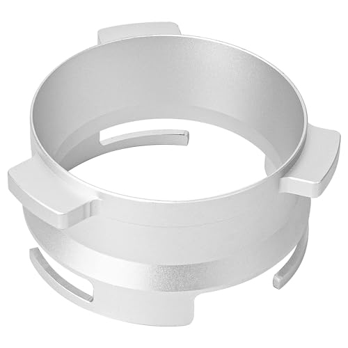 USEAMIE Kaffee Dosierring 54mm Dosiertrichter Espresso Kaffee Accessrioes Aluminium für Sage Delonghi Breville Siebträger Silbrig von USEAMIE