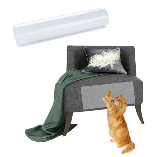 21x300cm Kratzschutz für Katzen Anti Kratz Folie für Katzen,Selbstklebend Katze Kratzschutzfolie Sofaschutz Katze Kratzschutz Tape Möbelschutzfolie,Katzenkratzschutz für Möbel Couch Sofa Tür Schutz von USENG