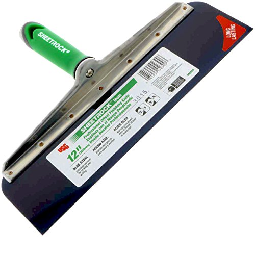 USG Sheetrock Spachtel für Trockenbau Handwerkzeug, gekröpfter Griff, blaue Stahlklinge, 340302, 30 cm (12 Zoll), 12-Inch von Sheetrock