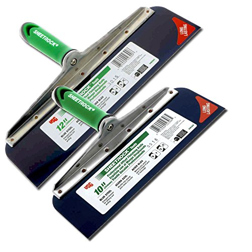 USG Sheetrock Trockenbau-Spachtelmesser-Set – 25,4 cm und 30,5 cm mit blauer Stahlklinge von Sheetrock