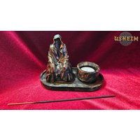 Wunderschöner Teelichthalter/Räucherstäbchenhalter Aus Keramik Mit Wächter Gothic Steampunk Ringwraith Weihnachten Advent Schwarz Bronze Wunderschöner Teelichthalter/Räucherstäbchenhalter Aus Keramik Mit Wächter Gothic Steampunk Ringwraith Weihnachten Advent Schwarz Bronze von USHEIM