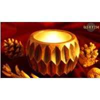 Wunderschöner Teelichthalter Aus Keramik Kerzenhalter Weihnachten Advent Schwarz Bronze von USHEIM
