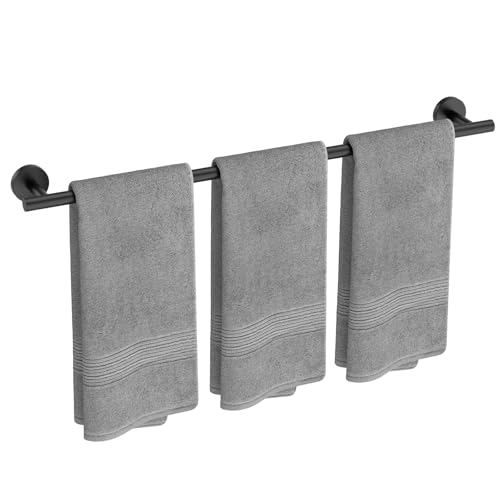 USHOWER Mattschwarze Badetuchstange, 76,2 cm, Handtuchhalter für Badezimmer, Wandmontage, SUS304 Edelstahl-Handtuchstange (Gesamtlänge 81,3 cm) von USHOWER