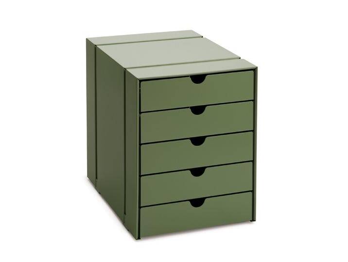 Kastenset C4 Inos olivgrün, Designer Prof. Fritz Haller, 31.6x24.1x33.4 cm von USM-Haller