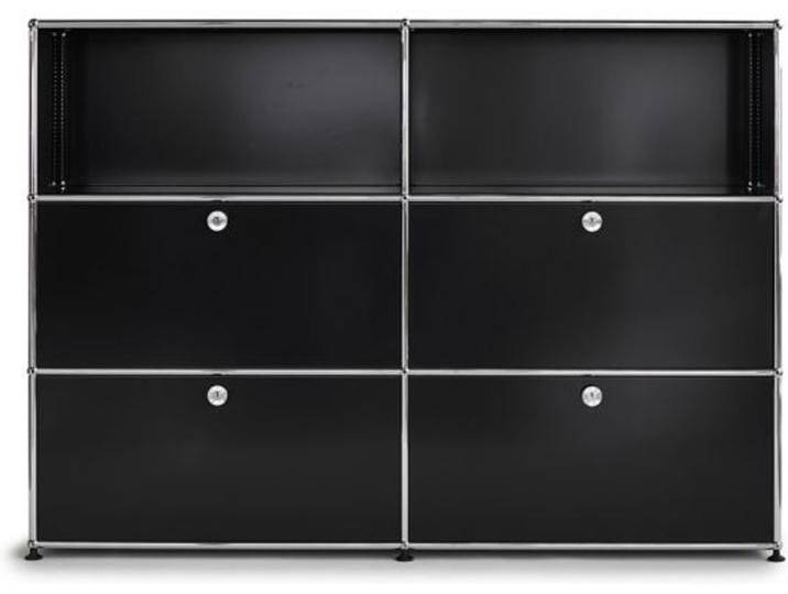USM Highboard graphitschwarz, Designer Prof. Fritz Haller, 109x153x38 cm von USM-Haller