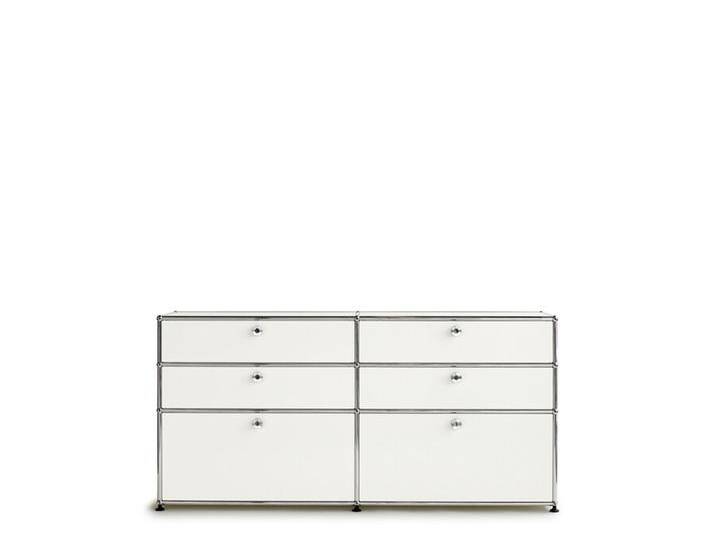 USM Kommode weiß, Designer Prof. Fritz Haller, 74x153x38 cm von USM-Haller