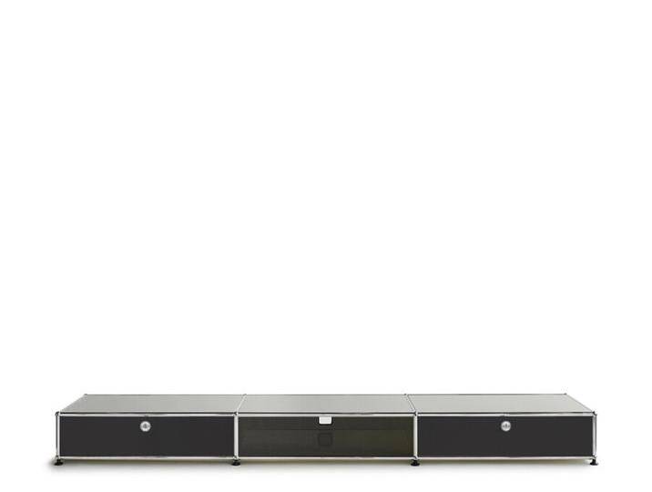 USM Lowboard graphitschwarz, Designer Prof. Fritz Haller, 21.5x228x38 cm von USM-Haller