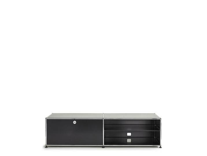 USM Lowboard graphitschwarz, Designer Prof. Fritz Haller, 39x153x53 cm von USM-Haller