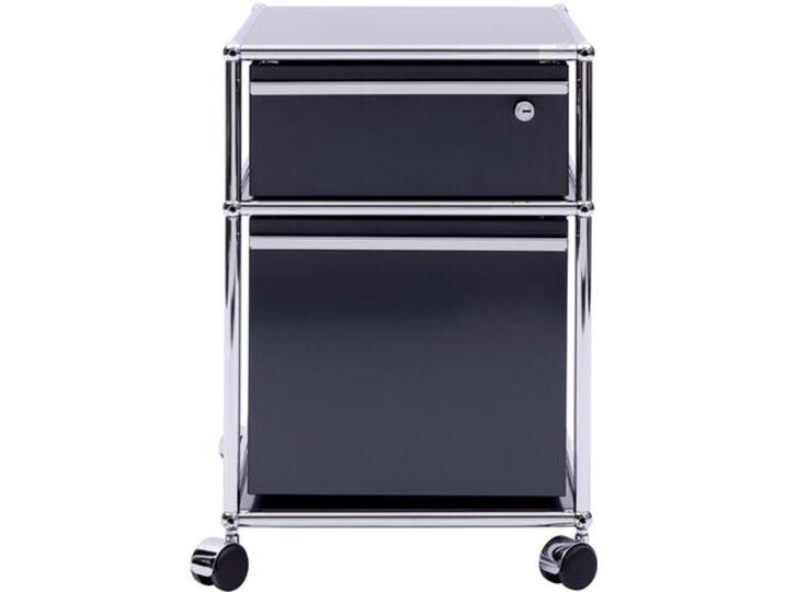 USM Roll-Container schwarz, Designer Prof. Fritz Haller, 61x42x53 cm von USM-Haller