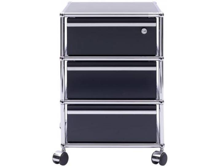 USM Rollcontainer graphitschwarz, Designer Prof. Fritz Haller, 61x42x53 cm von USM-Haller