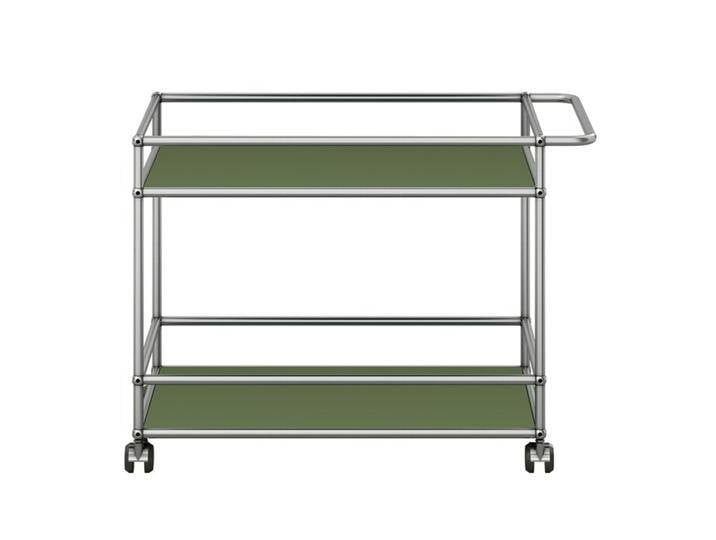 USM Servierwagen Gestell verchromt silber, Designer Prof. Fritz Haller, 67.5x75x50 cm von USM-Haller