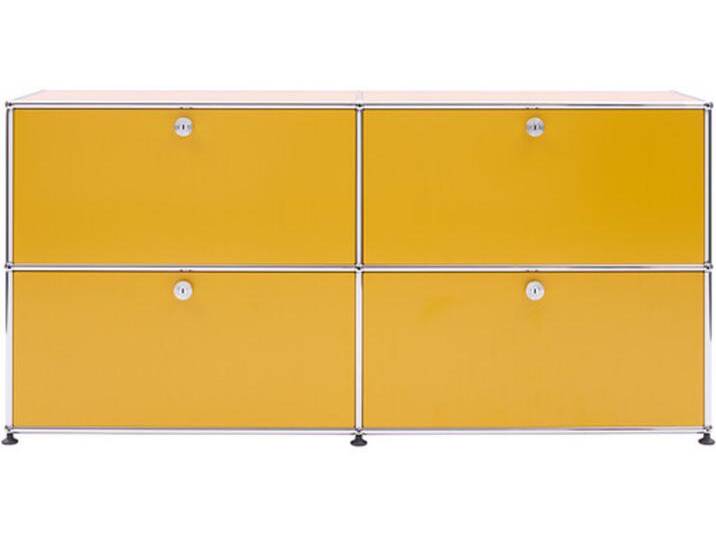 USM Sideboard goldgelb, Designer Prof. Fritz Haller, 74x153x38 cm von USM-Haller
