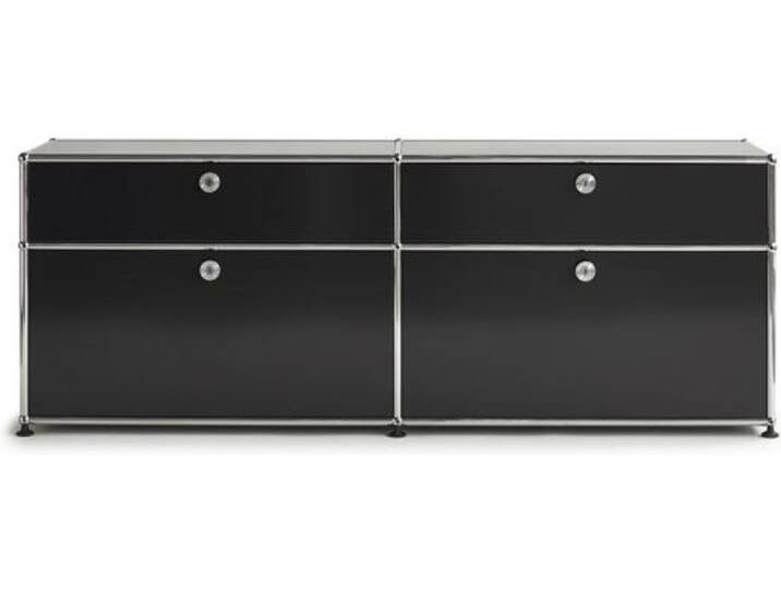 USM Sideboard graphitschwarz, Designer Prof. Fritz Haller, 56.5x153x38 cm von USM-Haller