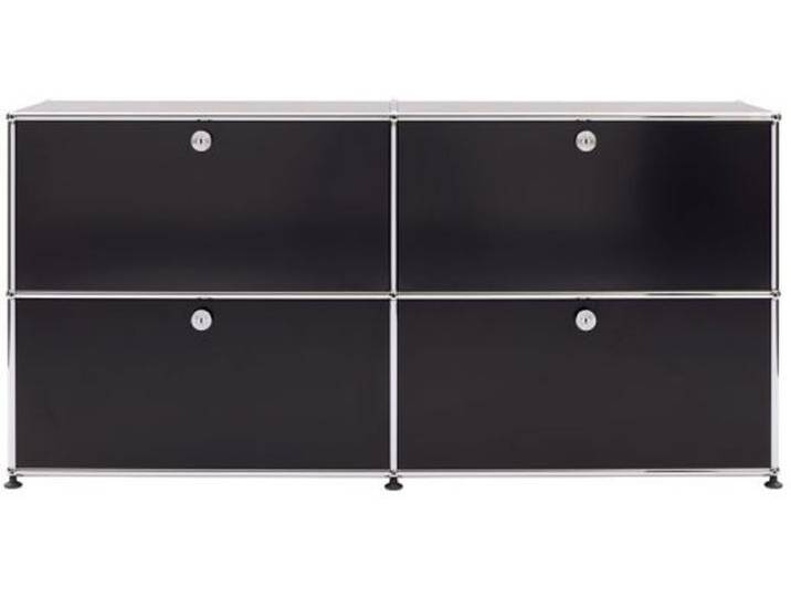USM Sideboard graphitschwarz, Designer Prof. Fritz Haller, 74x153x38 cm von USM-Haller