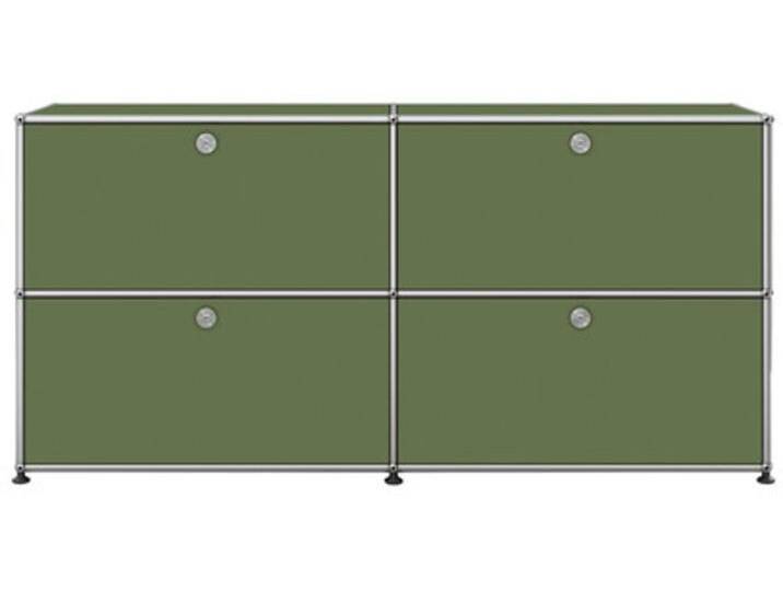 USM Sideboard olivgrün, Designer Prof. Fritz Haller, 74x153x38 cm von USM-Haller