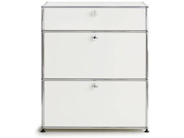 USM Sideboard reinweiss weiß, Designer Prof. Fritz Haller, 91.5x78x38 cm von USM-Haller