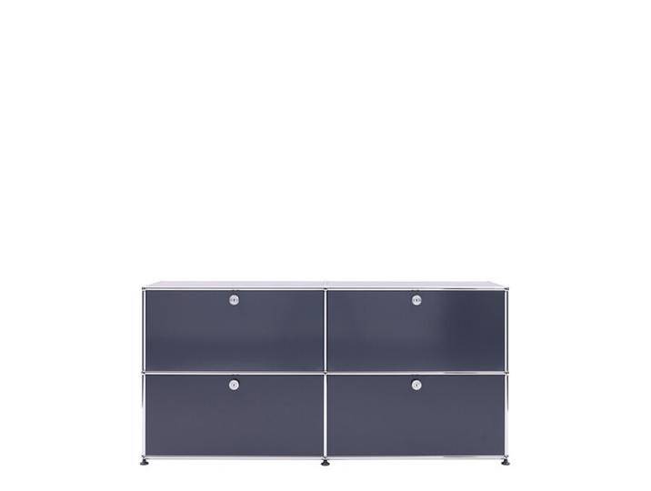 USM TV Board grau, Designer Prof. Fritz Haller, 74x153x38 cm von USM-Haller