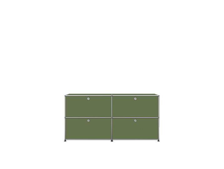 USM TV-Board grün, Designer Prof. Fritz Haller, 74x153x38 cm von USM-Haller