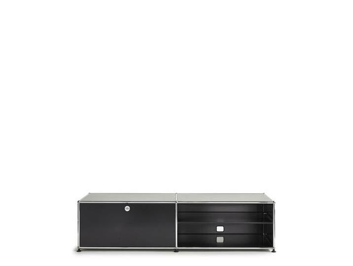 USM TV-Schrank schwarz, Designer Prof. Fritz Haller, 39x153x53 cm von USM-Haller