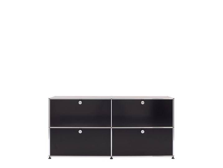 USM TV-Schrank schwarz, Designer Prof. Fritz Haller, 74x153x38 cm von USM-Haller