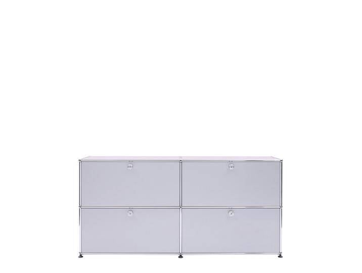 USM TV-Schrank silber, Designer Prof. Fritz Haller, 74x153x38 cm von USM-Haller