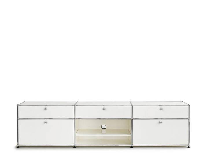 USM TV Schrank weiß, Designer Prof. Fritz Haller, 56.5x228x38 cm von USM-Haller