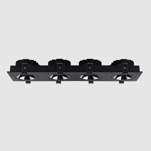 USMCPQVXN Moderner schwarzer LED-Einbaustrahler, Einbaustrahler, Aluminiumguss, Deckenstrahler für Wohnzimmer, Flur, Innenbereich/3500 Mila/10W*4 USMCPQVXN Moderner schwarzer LED-Einbaustrahler, Einbaustrahler, Aluminiumguss, Deckenstrahler für Wohnzimmer, Flur, Innenbereich/3500 Mila/10W*4 von USMCPQVXN
