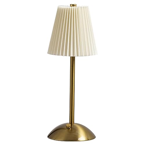 USMEI LED Akku Tischlampe Kabellos, 3 Lichtmodi mit Touch Control, Wiederaufladbar Schreibtischlampe mit USB, Dekorative Retro Tischleuchte für Schlafzimmer, Büro, Bars, Restaurants von USMEI