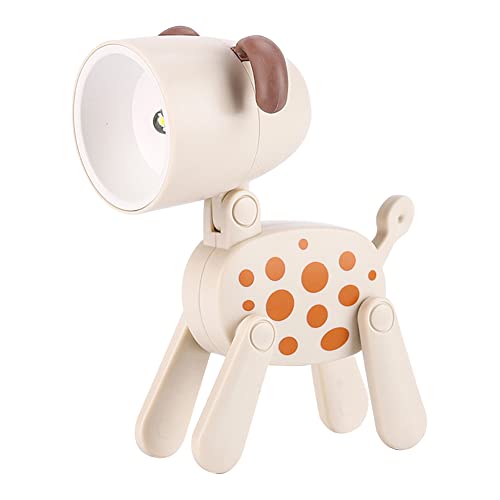 USMEI Mini Nachtlicht, Cute led hund nachtlicht, kreative Cartoon Haustier Hund und Hirsch Faltbare Kleine Tischlampe mit Handyhalter, Kawaii Raumdekor Tier Kleinkind nachttischlampe von USMEI