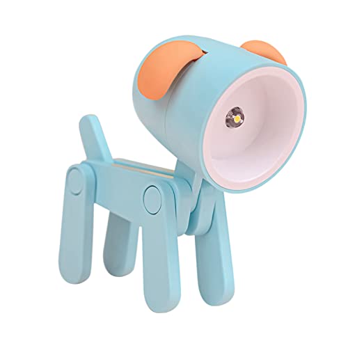 USMEI Mini Nachtlicht, Cute led hund nachtlicht, kreative Cartoon Haustier Hund und Hirsch Faltbare Kleine Tischlampe mit Handyhalter, Kawaii Raumdekor Tier Kleinkind nachttischlampe von USMEI