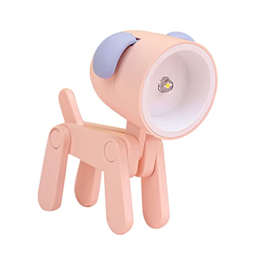 USMEI Mini Nachtlicht, Cute led hund nachtlicht, kreative Cartoon Haustier Hund und Hirsch Faltbare Kleine Tischlampe mit Handyhalter, Kawaii Raumdekor Tier Kleinkind nachttischlampe von USMEI
