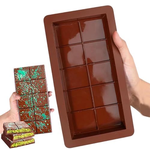 USMEI Schokoladenform Silikon Dubai Schokolade Form, 2 Stück Silikonform Schokolade Tiefe Schokoladenform Schokoladentafel Form für Schokolade Praline Süßigkeiten USMEI Schokoladenform Silikon Dubai Schokolade Form, 2 Stück Silikonform Schokolade Tiefe Schokoladenform Schokoladentafel Form für Schokolade Praline Süßigkeiten von USMEI