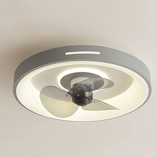 USMJQVZ Nordic Macaron Deckenventilator mit Licht, 18,9 Zoll LED-Fernbedienung, leiser, umkehrbarer Motor, halbbündiger Deckenventilator mit niedrigem Profil von USMJQVZ