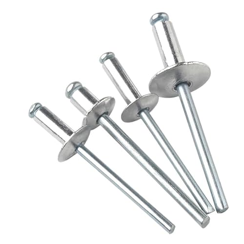 120-teiliges Aluminium-Blindnieten-Set M4 mit Rundkopf, Aluminium-Popnieten, Sortimentsset, Nagelzieher for Möbel für Metall Holz von USOHJZ