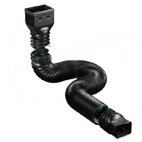1Pack Regenrinne Fallrohr Verlängerung Flexible Extender Ablauf Regenwasser Anschluss Rohr Teleskop(Black) von USOHJZ