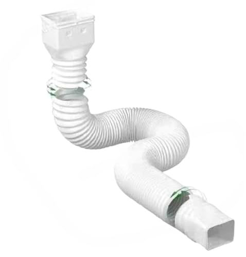 1Pack Regenrinne Fallrohr Verlängerung Flexible Extender Ablauf Regenwasser Anschluss Rohr Teleskop(White) von USOHJZ