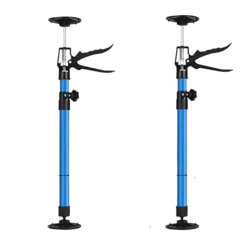 2 Stück arbeitssparende Teleskop-Stützstange aus Stahl, Schrankheber, Wandstützstange, Konstruktionswerkzeug, rutschfestes Handhebewerkzeug(Blue,L) von USOHJZ