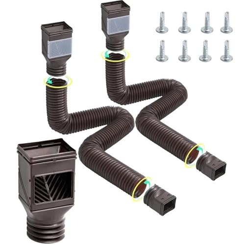 2 stücke Regenwasser Fallrohr Extensions Duo Pack Einstellbare Ablauf Rohr Extender Flexible PE Mit Gebaut-In Filter Einfach 2 stücke Regenwasser Fallrohr Extensions Duo Pack Einstellbare Ablauf Rohr Extender Flexible PE Mit Gebaut-In Filter Einfach von USOHJZ