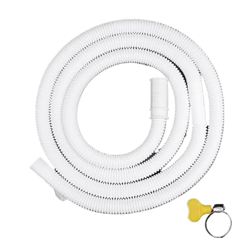 3 stücke Waschmaschine Geschirrspüler Ablaufschlauch Rohr Abwasser Outlet Vertreiben Weichen Schlauch Weiß Sanitär Dehnbar Flexible(2.0M) von USOHJZ