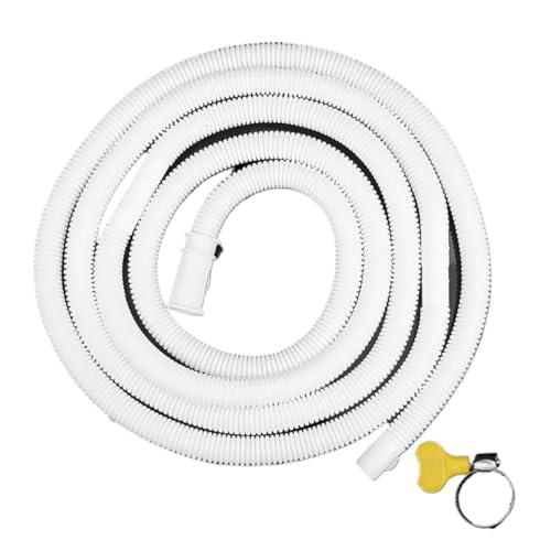 3 stücke Waschmaschine Geschirrspüler Ablaufschlauch Rohr Abwasser Outlet Vertreiben Weichen Schlauch Weiß Sanitär Dehnbar Flexible(3.0M) von USOHJZ