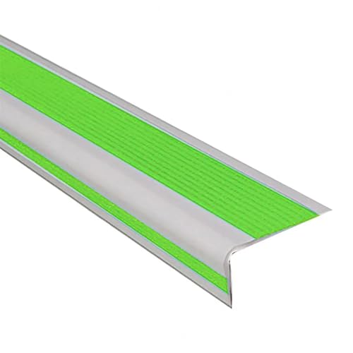 4/5 m selbstklebender Treppenkantenschutz, rutschfeste Treppenstufen, wasserdichter Treppenkantenstreifen for Innen- und Außenbereiche, PVC-Anti-Rutsch-Streifen(Green,400cm) von USOHJZ