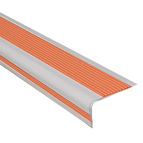 4/5 m selbstklebender Treppenkantenschutz, rutschfeste Treppenstufen, wasserdichter Treppenkantenstreifen for Innen- und Außenbereiche, PVC-Anti-Rutsch-Streifen(Orange,500cm) von USOHJZ