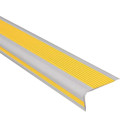 4/5 m selbstklebender Treppenkantenschutz, rutschfeste Treppenstufen, wasserdichter Treppenkantenstreifen for Innen- und Außenbereiche, PVC-Anti-Rutsch-Streifen(Yellow,500cm) von USOHJZ