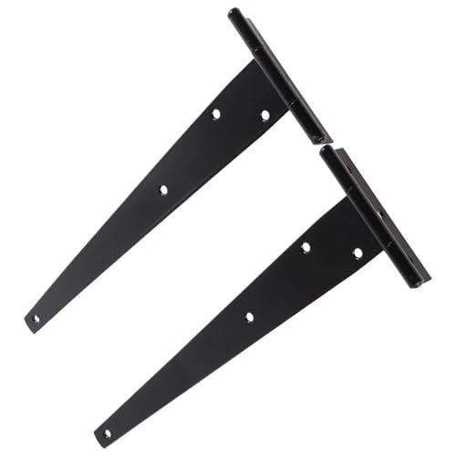 4 stücke 12 Zoll T Form Heavy Duty Eisen Verzinktem Scharniere Tür Tor Scharnier 6 Schraube Löcher Fit for möbel von USOHJZ