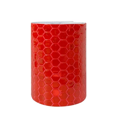 4PCS Reflektierende Band Sicherheit Warnung Aufkleber Lkw Zubehör Motorrad Reflektierende for Motorräder Gadget Auto Dekoration Zubehör(Red) von USOHJZ