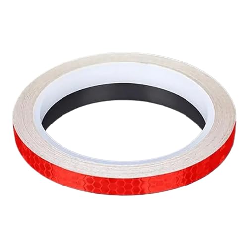 5Roll 8M Glow Bike Sticker - Reflektierendes Sicherheitsband for Mountainbike/Motorradkarosserie(Red) von USOHJZ