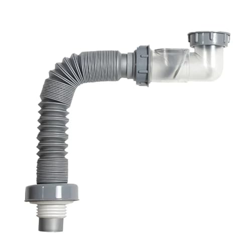 Abflussschlauch-Set for Küchenspüle, Filter mit Absperrventil for Waschbecken, Badezimmer, desodorierend und verbrühungssicher, Abflussrohr for Spüle von USOHJZ