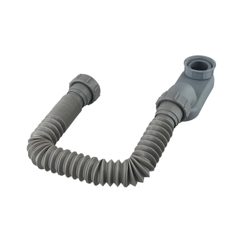 Flexibler P-Falle-Abfluss aus Gummi, flaches Profil, wie im Bild gezeigt, Duschablauf, Gummi-P-Falle, platzsparend von USOHJZ